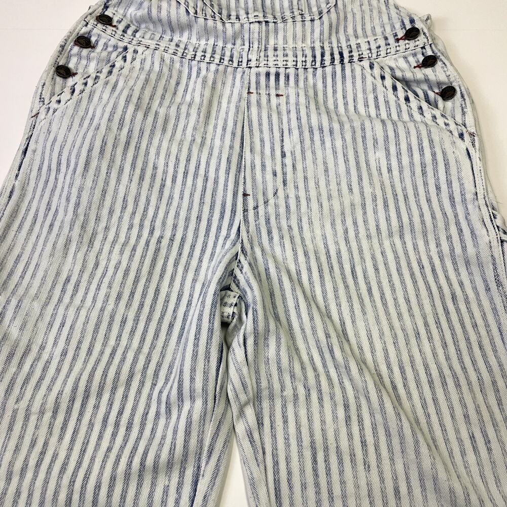 Faherty Topsail Overall Small Railroad Stripe Faded Boho Slouchy Classic - Picture 9 of 16